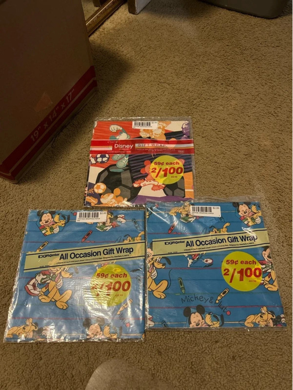Vintage Mickey Mouse wrapping paper
